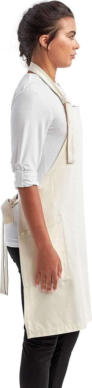 Artisan Collection by Reprime RP122 Unisex Regenerate Sustainable Bib Apron - NATURAL - HIT a Double - 1