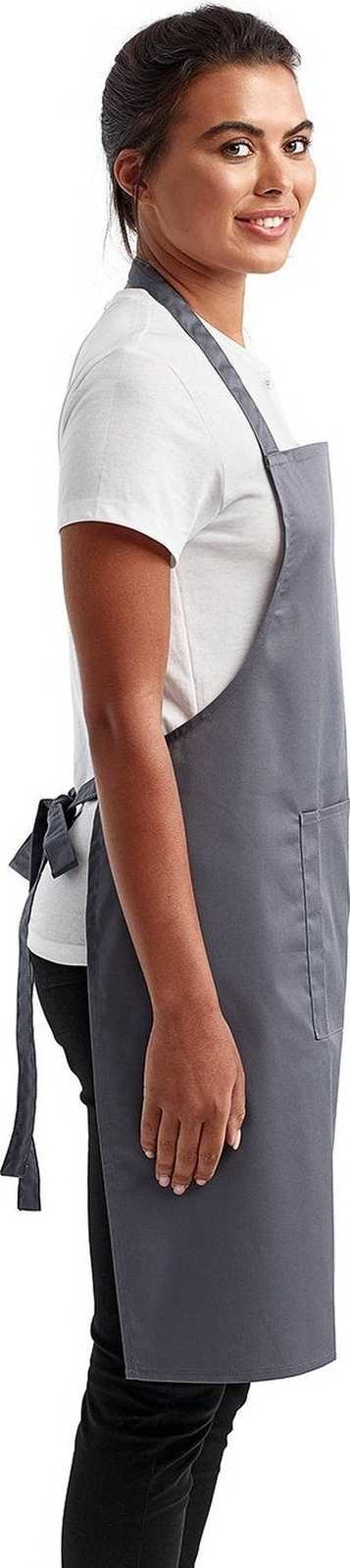 Artisan Collection by Reprime RP154 Unisex 'Colours' Sustainable Pocket Bib Apron - STEEL - HIT a Double - 1