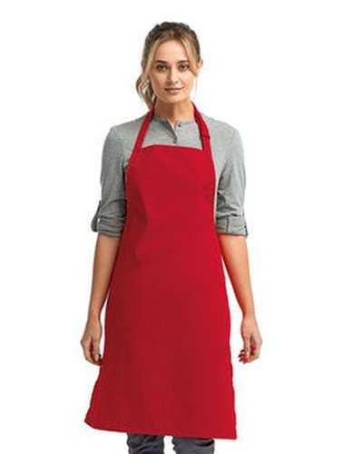 Artisan Collection by Reprime RP150 &quot;Colours&quot; Sustainable Bib Apron - Red - HIT a Double