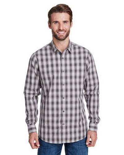 Artisan Collection by Reprime RP250 Men&#39;s Mulligan Check Long-Sleeve Cotton Shirt - Steel Black - HIT a Double