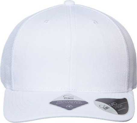 Atlantis Headwear BRYCE Sustainable Trucker Cap - White White" - "HIT a Double
