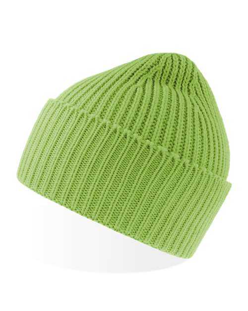 Atlantis Headwear Oak - Sustainable Chunky Rib Knit Beanie - Acid Green - HIT a Double - 1