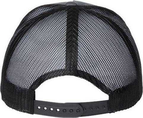 Atlantis Headwear ZION Sustainable Five-Panel Trucker Cap - Dark Gray Black" - "HIT a Double