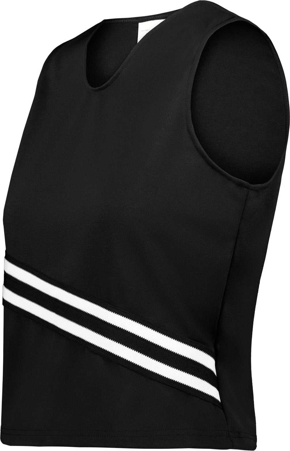 Augusta 6923 Ladies Cheer Squad Shell - Black Black White - HIT a Double