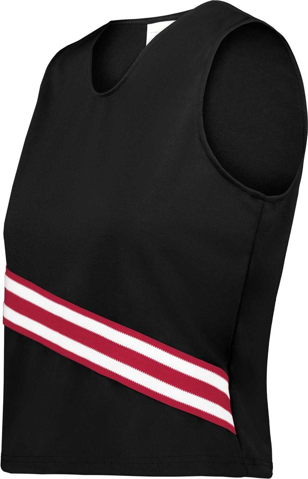 Augusta 6923 Ladies Cheer Squad Shell - Black Scarlet White - HIT a Double