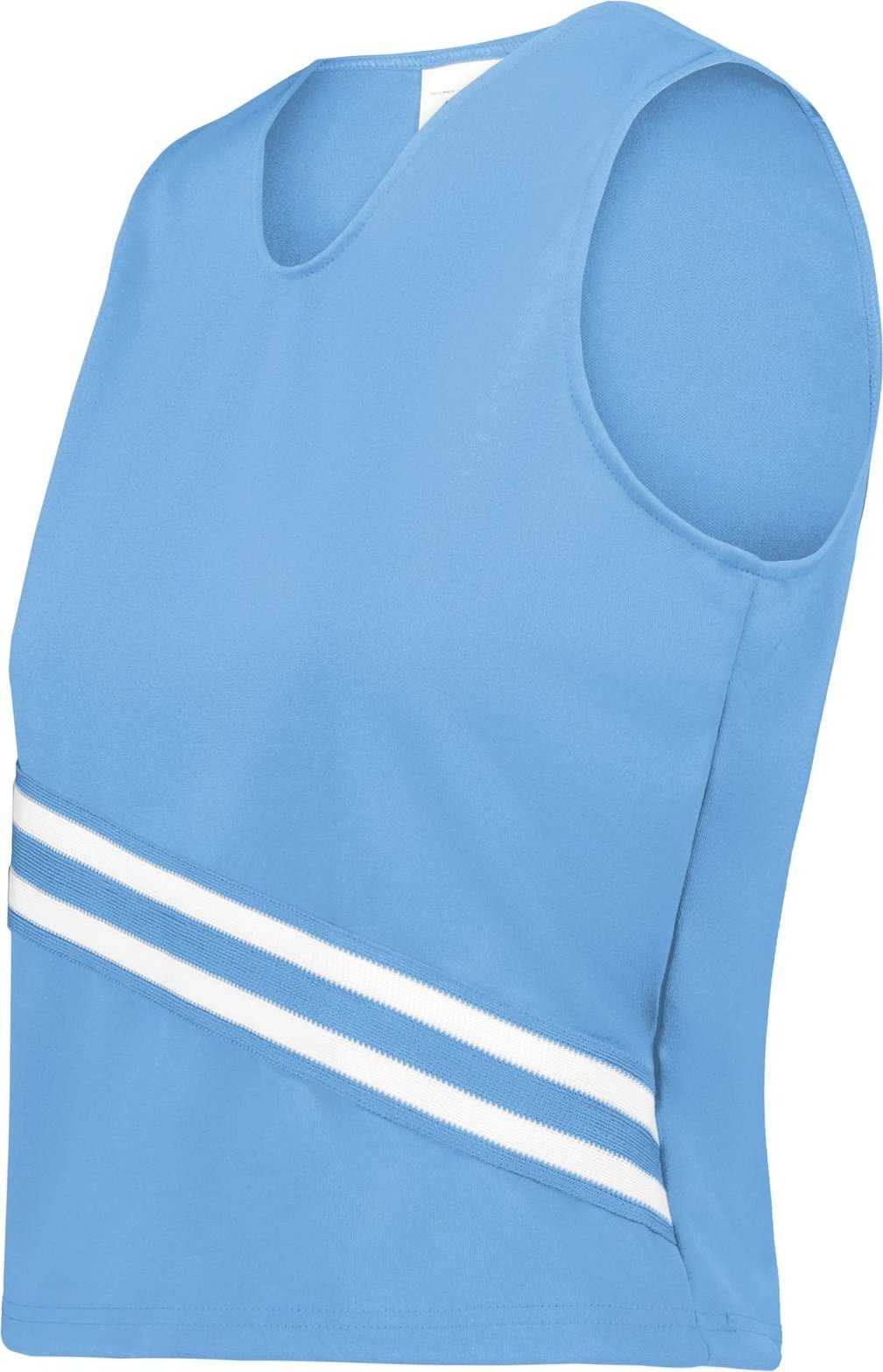 Augusta 6923 Ladies Cheer Squad Shell - Columbia Blue Columbia Blue White - HIT a Double
