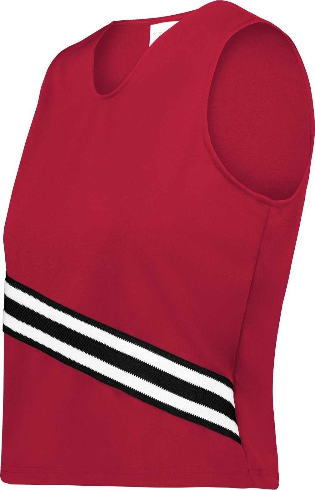 Augusta 6923 Ladies Cheer Squad Shell - Scarlet Black White - HIT a Double