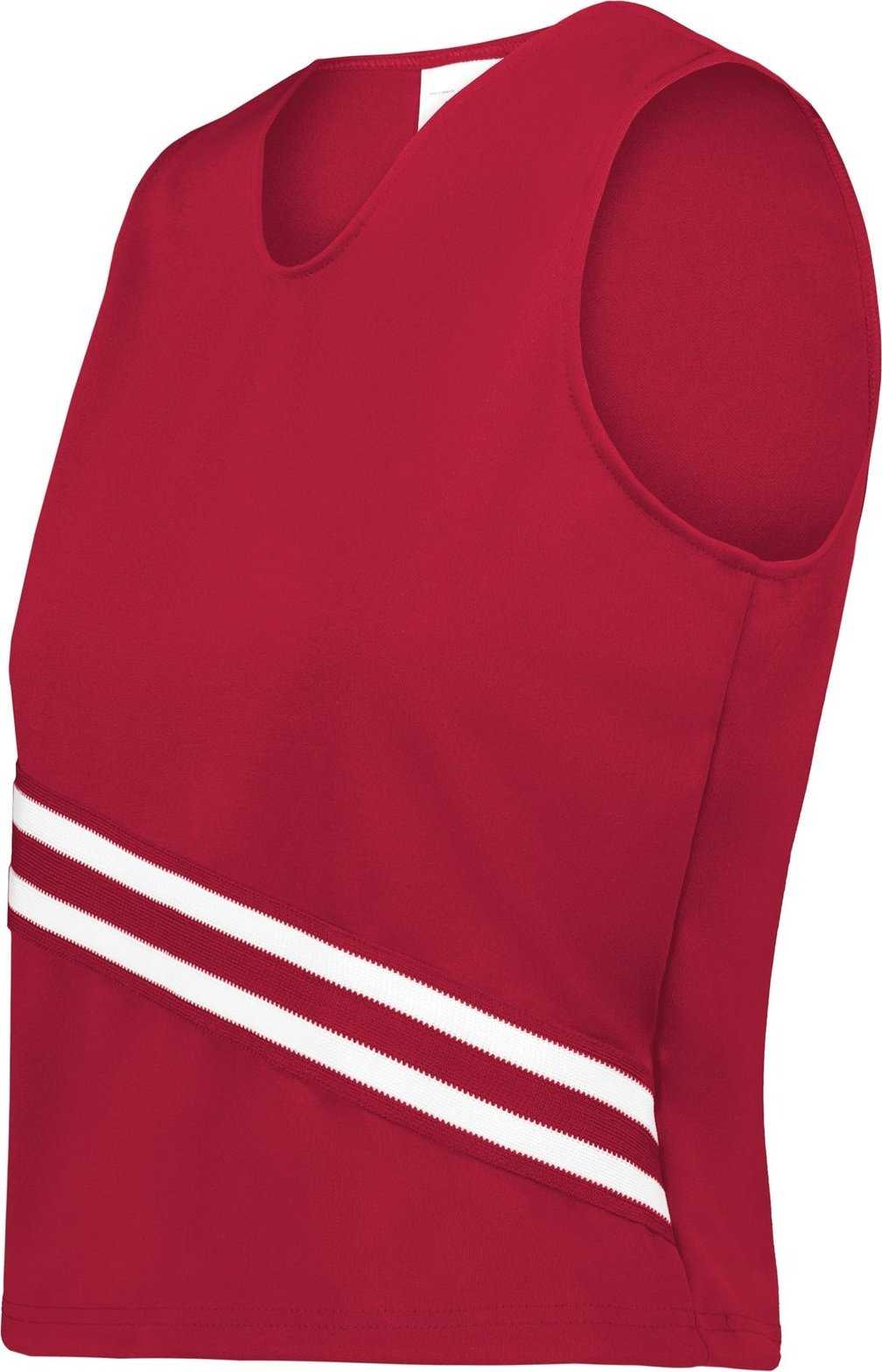 Augusta 6923 Ladies Cheer Squad Shell - Scarlet Scarlet White - HIT a Double