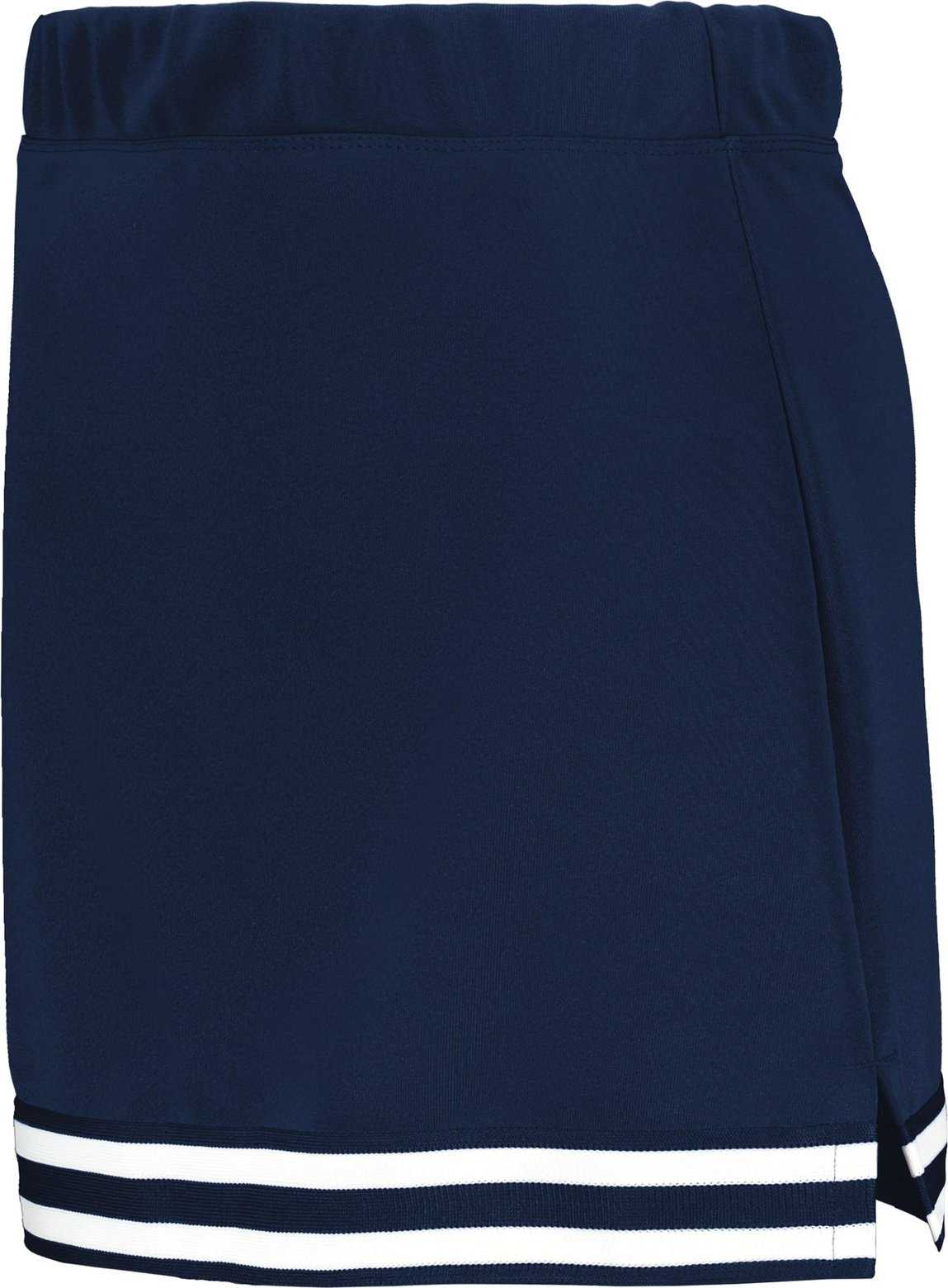 Augusta 6925 Ladies Cheer Squad Skirt - Navy Navy White - HIT a Double