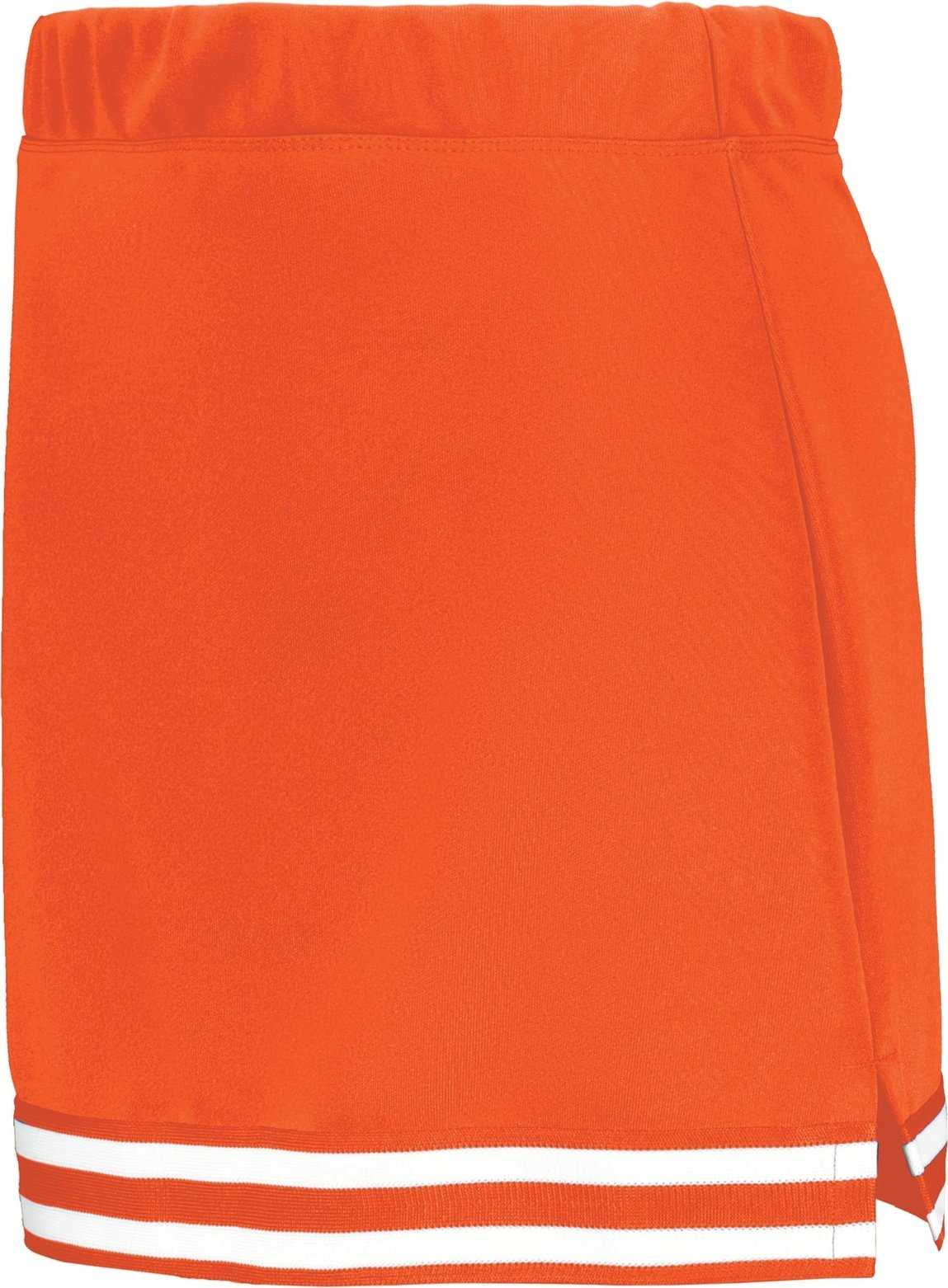 Augusta 6926 Girls Cheer Squad Skirt - Orange Orange White - HIT a Double