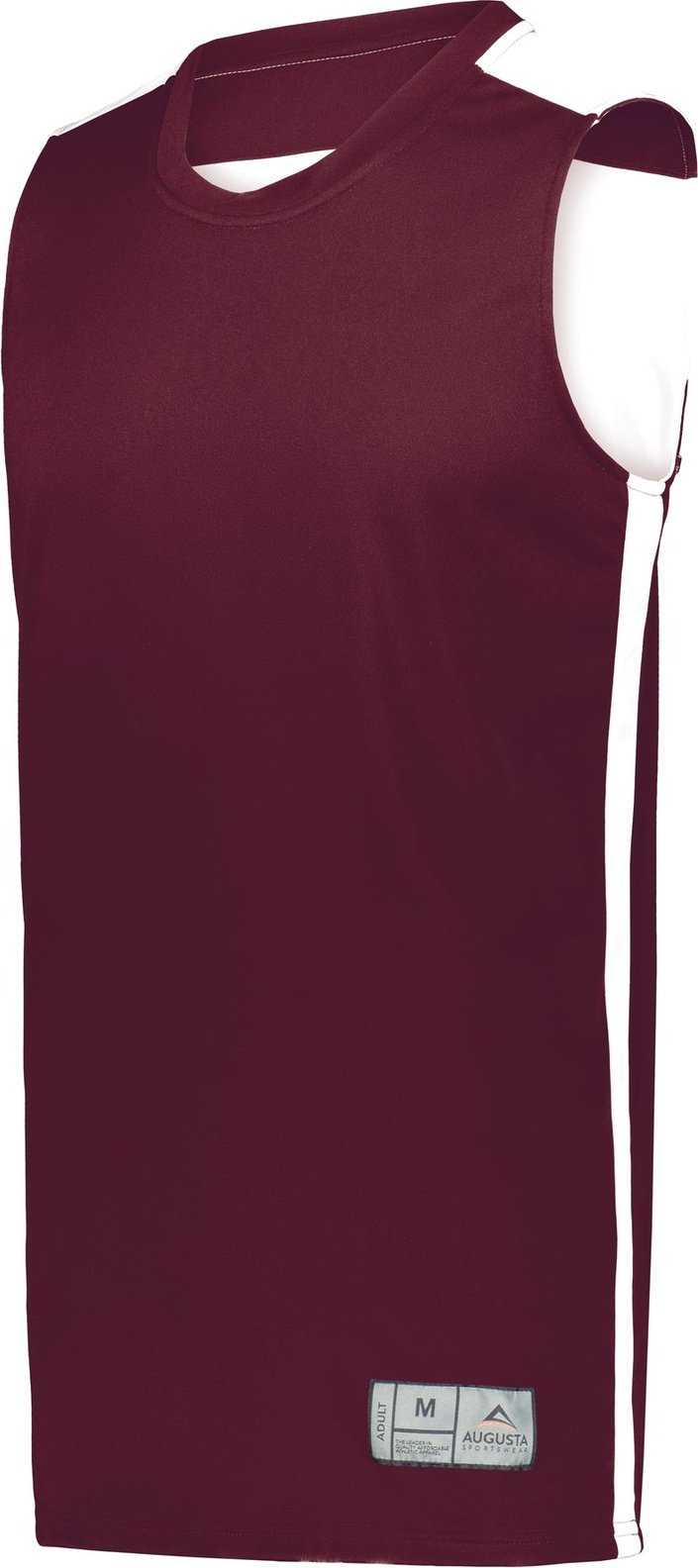 Augusta 6927 Swish Reversible Basketball Jersey - Maroon White - HIT a Double