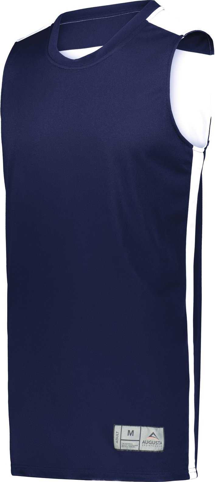 Augusta 6927 Swish Reversible Basketball Jersey - Navy White - HIT a Double