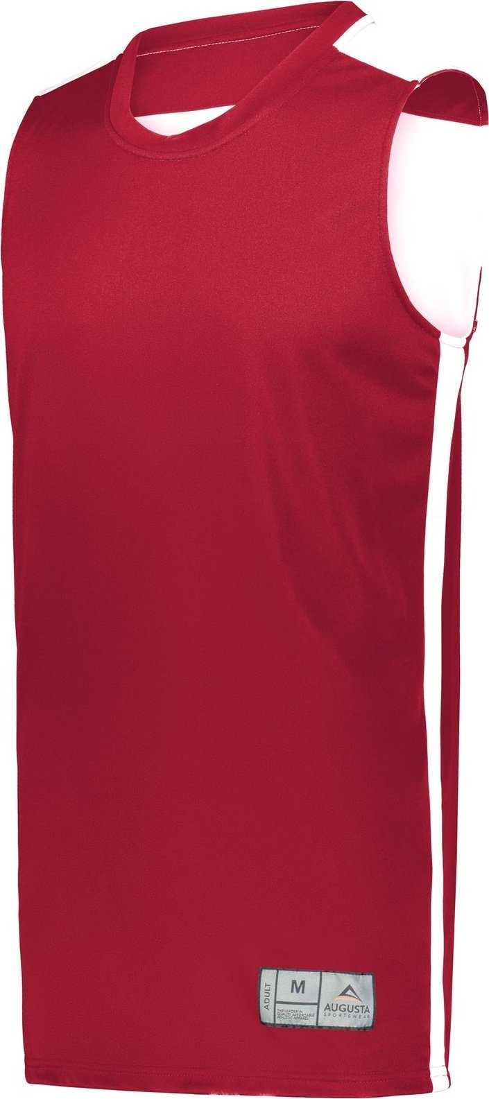 Augusta 6927 Swish Reversible Basketball Jersey - Scarlet White - HIT a Double