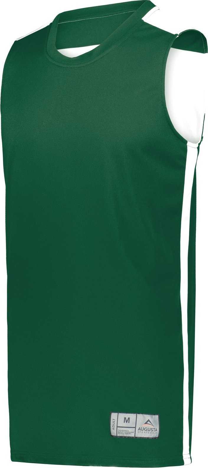 Augusta 6928 Youth Swish Reversible Basketball Jersey - Dark Green White - HIT a Double