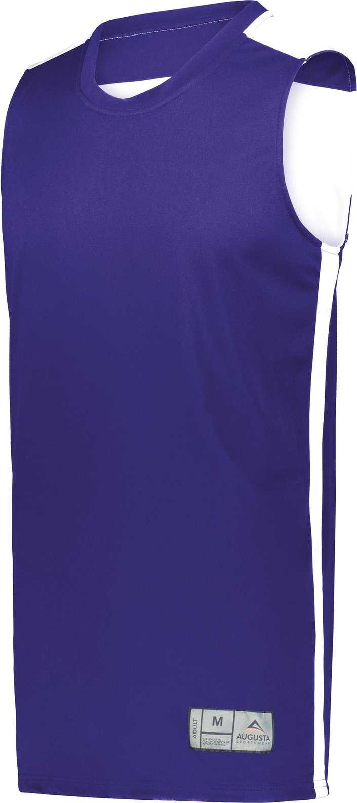 Augusta 6928 Youth Swish Reversible Basketball Jersey - Purple White - HIT a Double