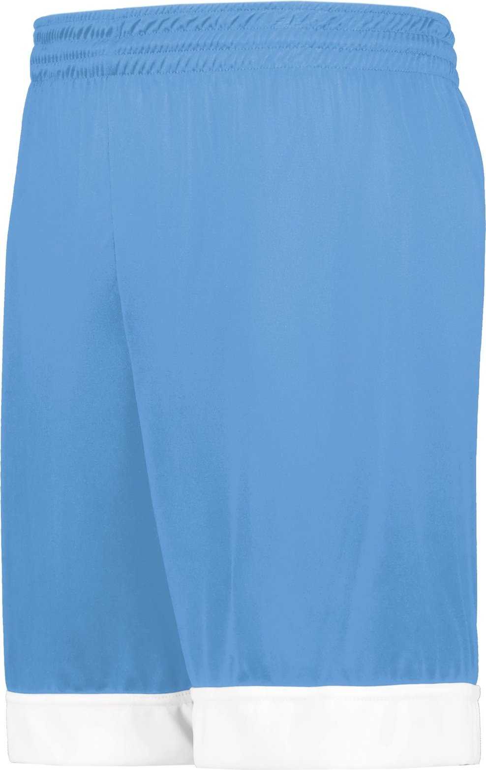 Augusta 6930 Youth Swish Reversible Basketball Shorts - Columbia Blue White - HIT a Double