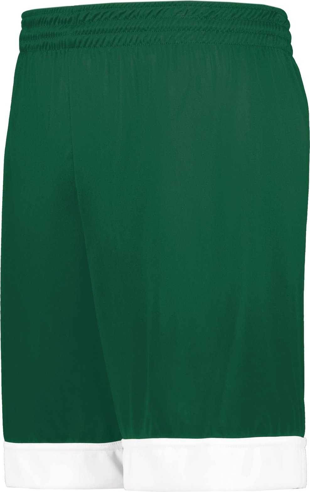 Augusta 6930 Youth Swish Reversible Basketball Shorts - Dark Green White - HIT a Double