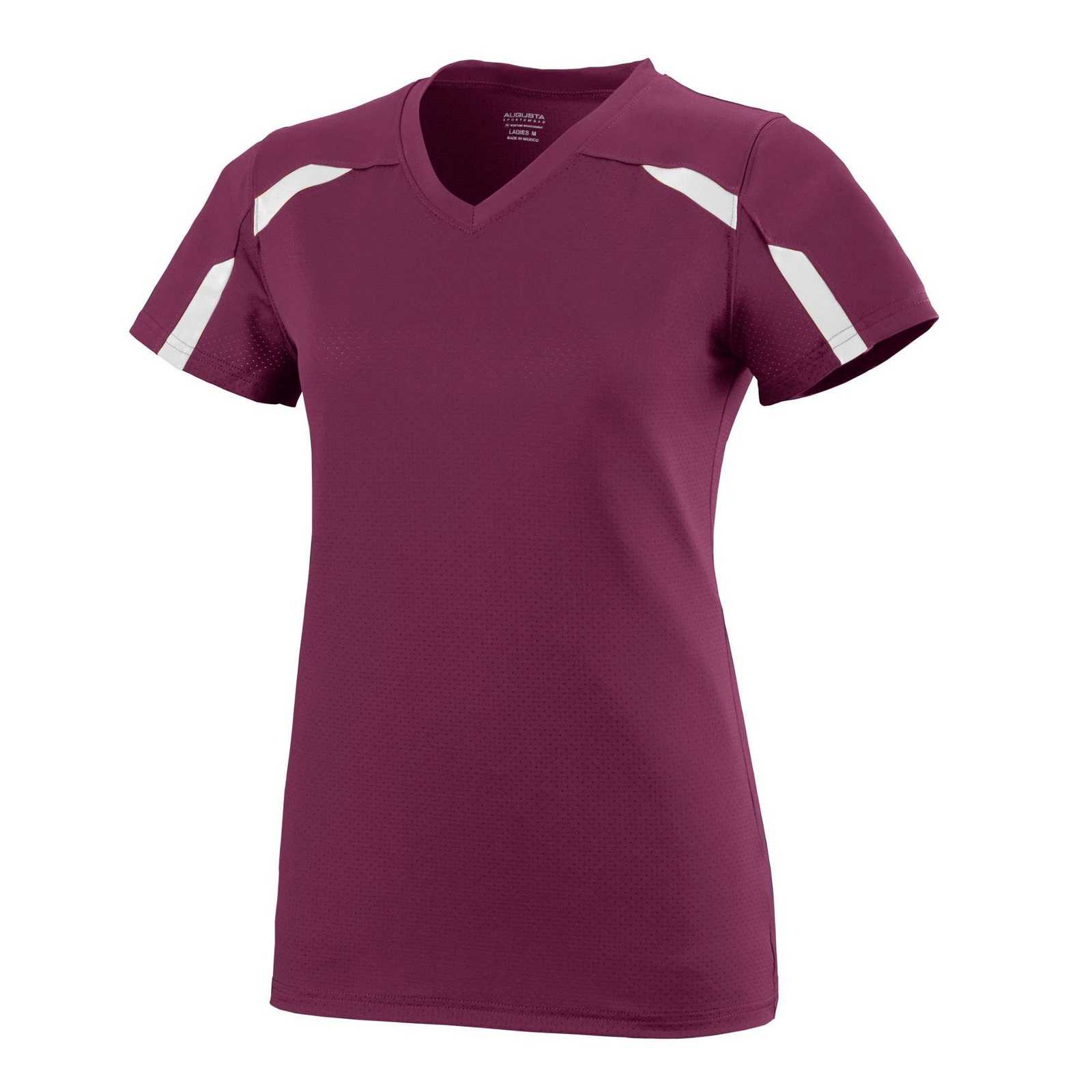Augusta 1003 Girls Avail Jersey - Maroon White - HIT a Double