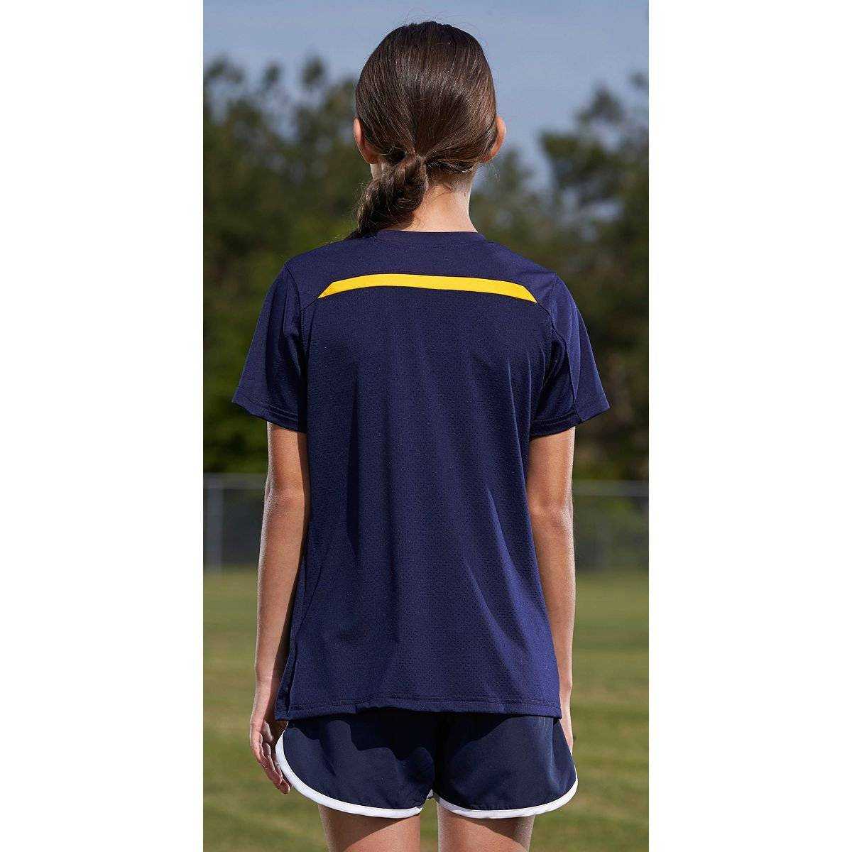 Augusta 1003 Girls Avail Jersey - Navy Gold - HIT a Double