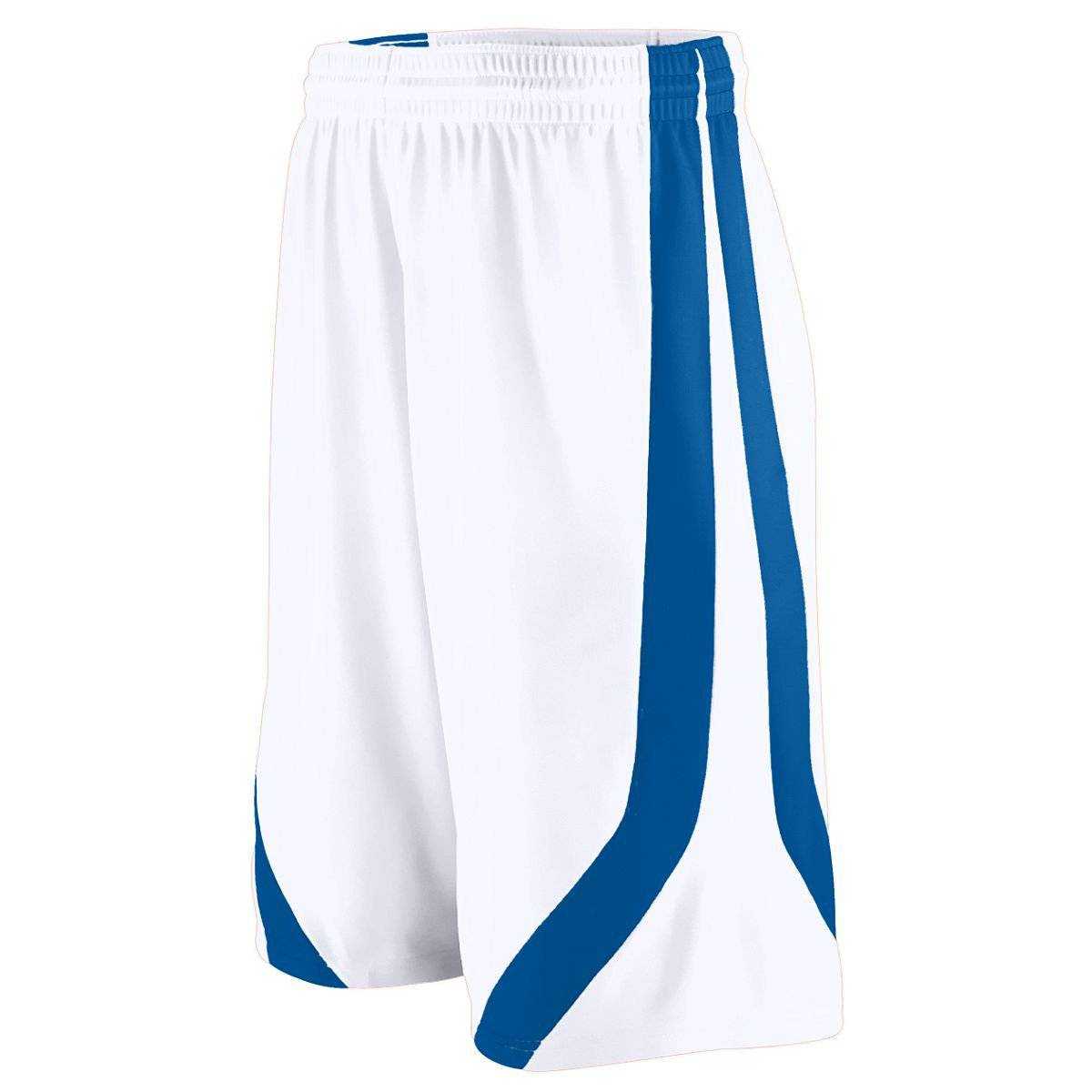Augusta 1046 Triple-Double Game Short - Youth - White Royal - HIT a Double