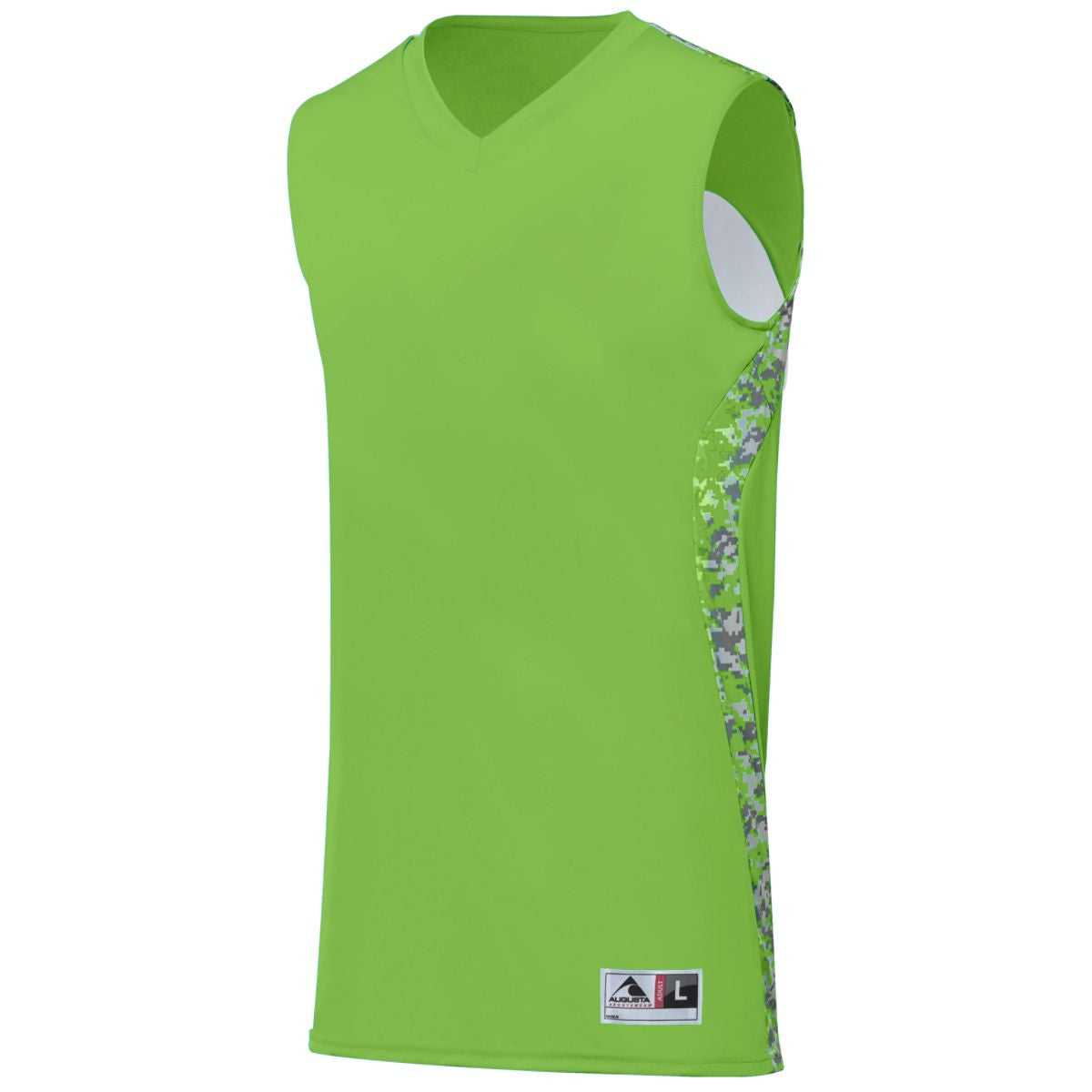 Augusta 1162 Hook Shot Reversible Jersey Youth - Lime Lime Digi - HIT a Double