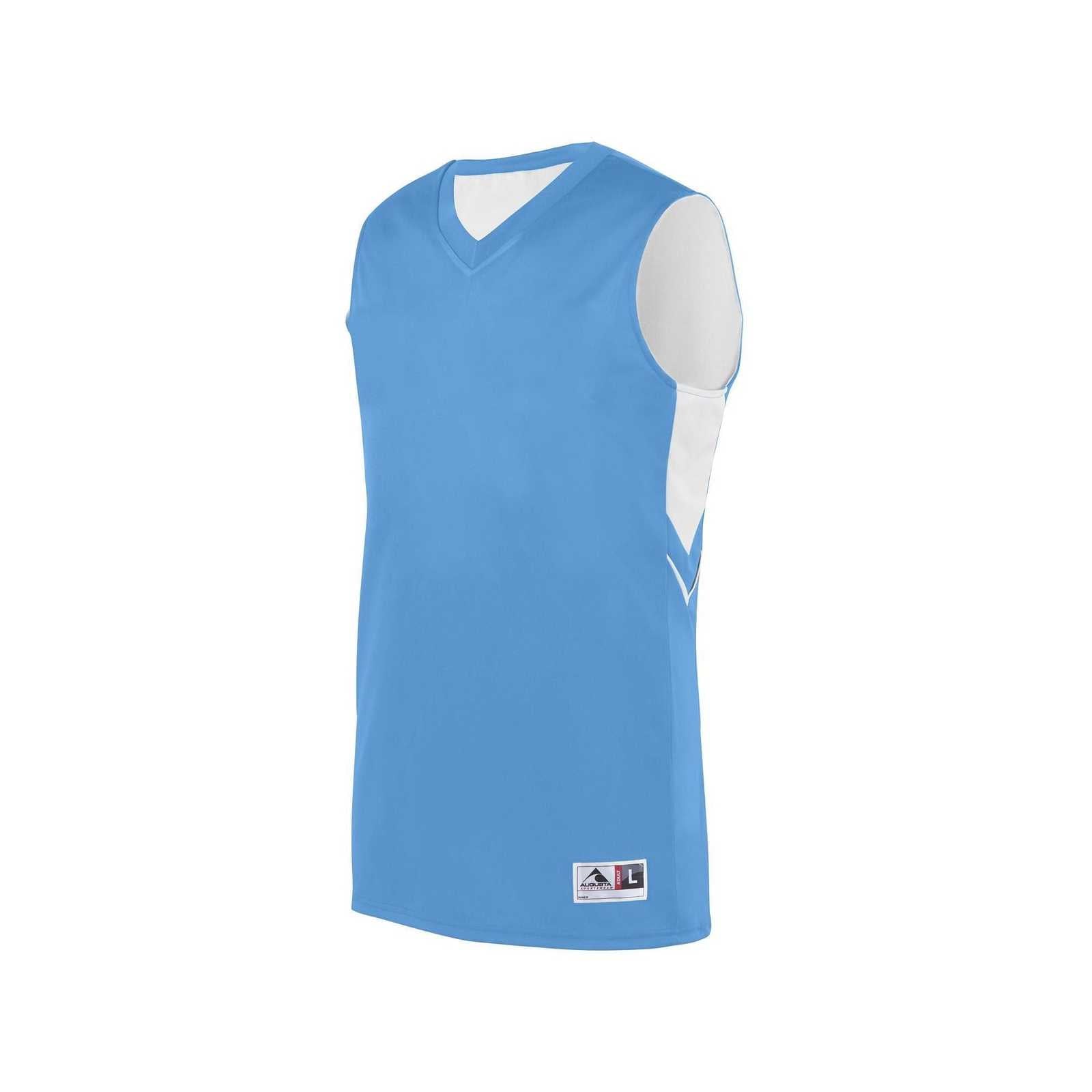 Augusta 1166 Alley-Oop Reversible Jersey - Columbia Blue White - HIT a Double