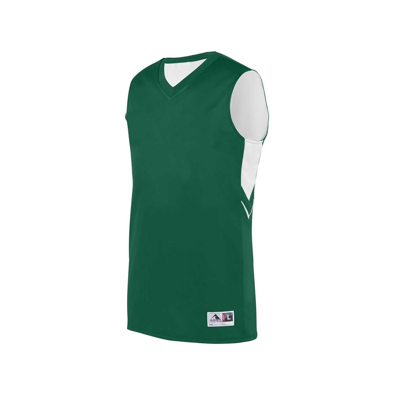 Augusta 1166 Alley-Oop Reversible Jersey - Dark Green White - HIT a Double