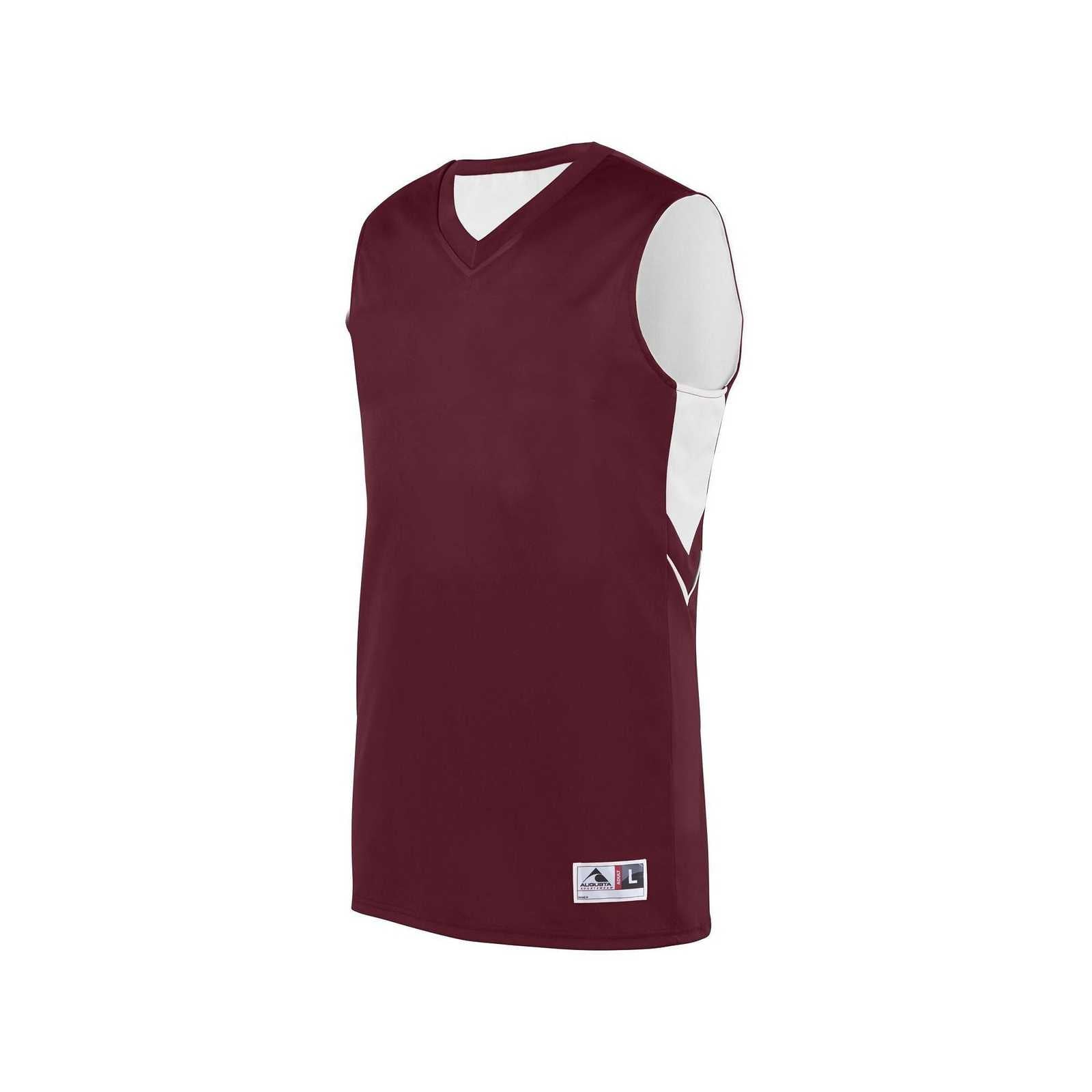 Augusta 1166 Alley-Oop Reversible Jersey - Maroon White - HIT a Double