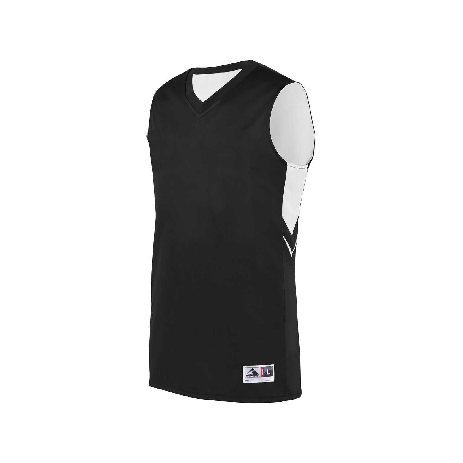 Augusta 1167 Youth Alley-Oop Reversible Jersey - Black White - HIT a Double