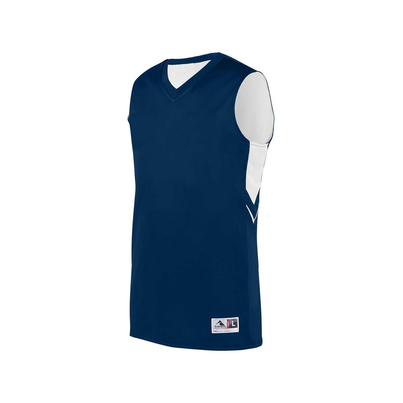 Augusta 1167 Youth Alley-Oop Reversible Jersey - Navy White - HIT a Double