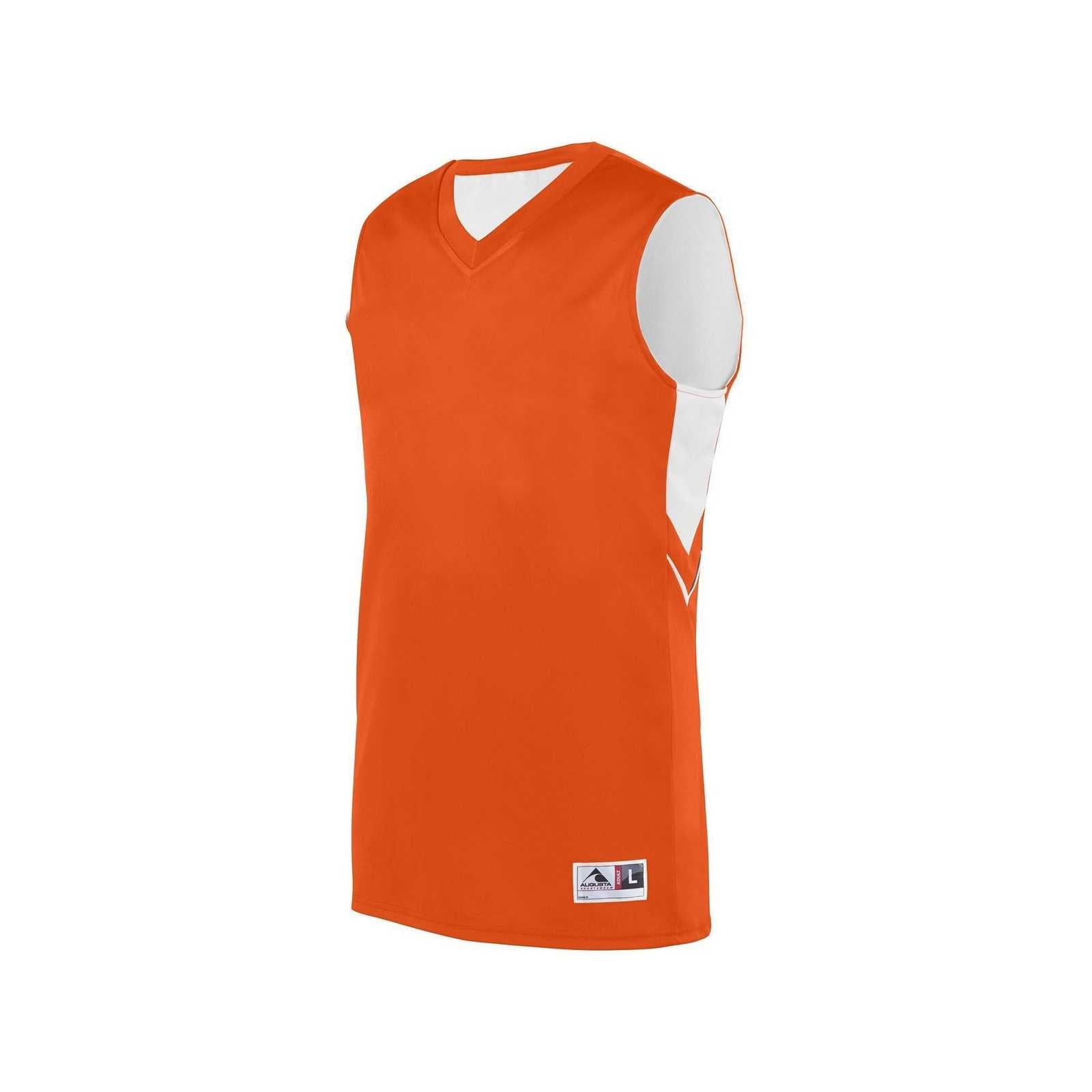 Augusta 1167 Youth Alley-Oop Reversible Jersey - Orange White - HIT a Double