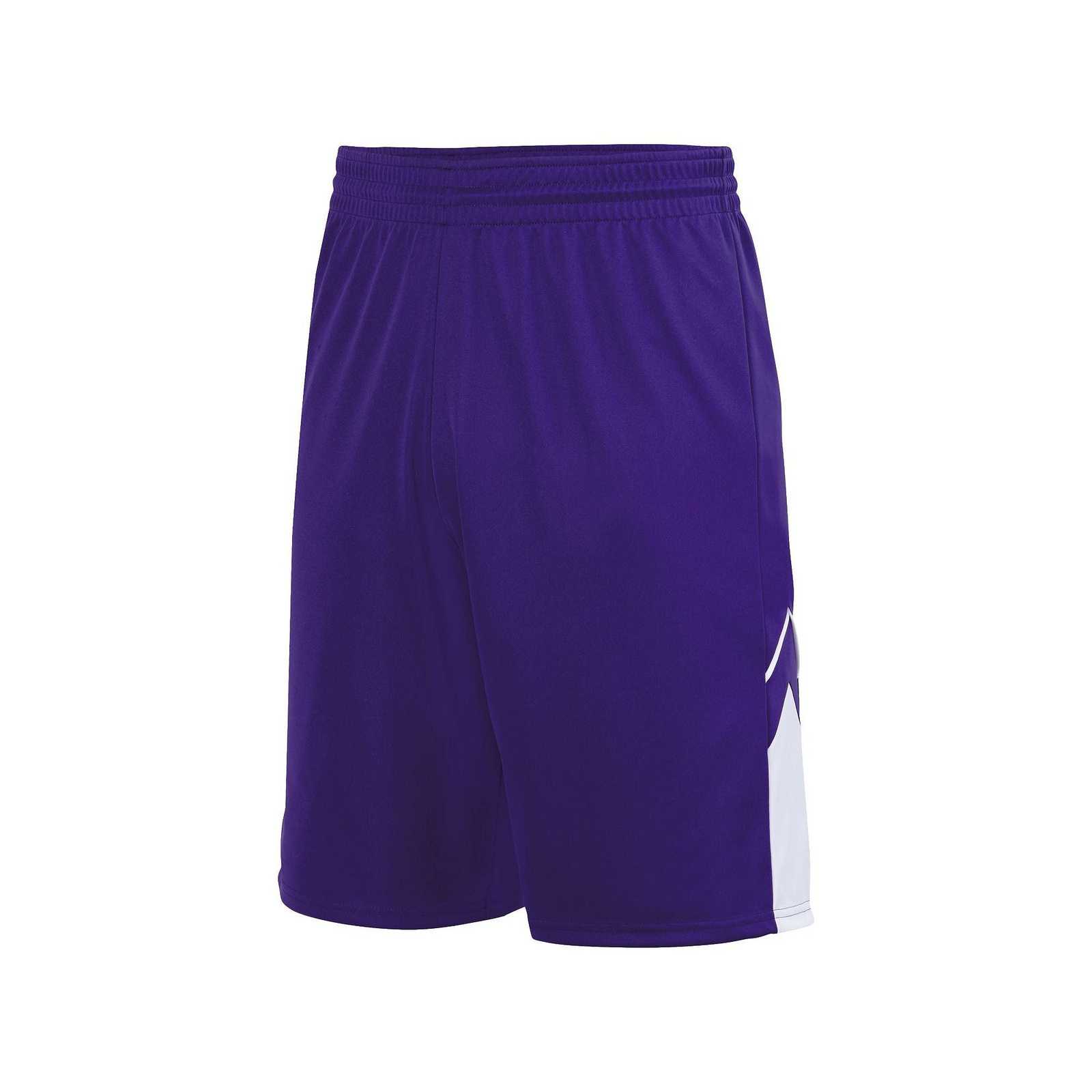 Augusta 1168 Alley-Oop Reversible Short - Purple White - HIT a Double