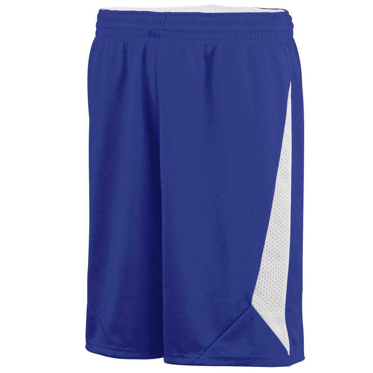 Augusta 1176 Slam Dunk Short - Youth - Purple White - HIT a Double