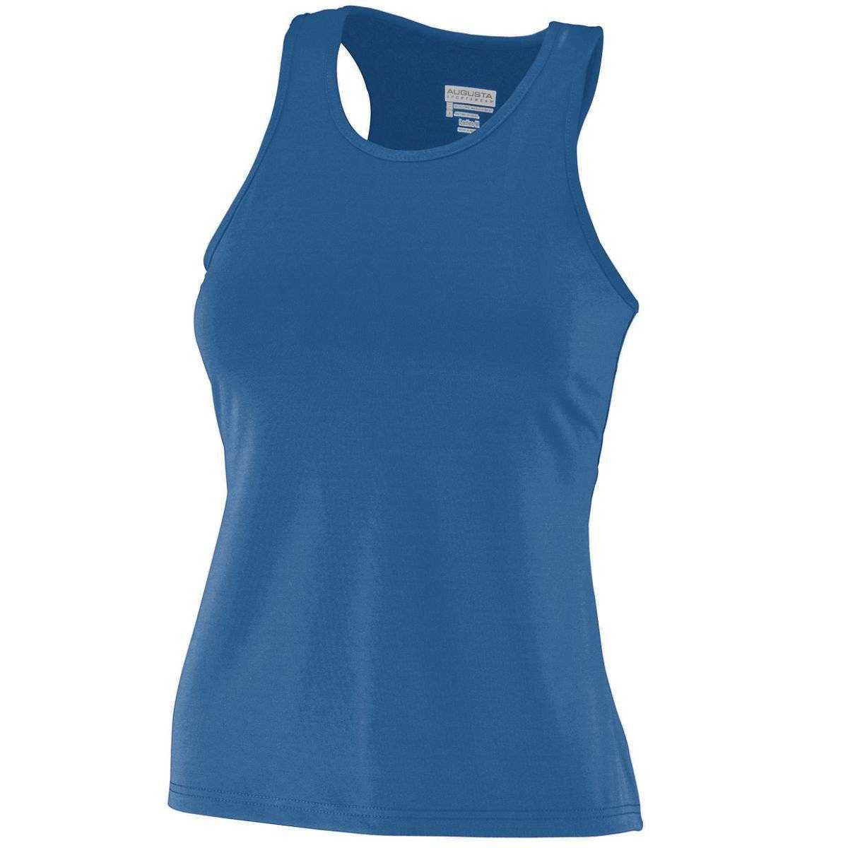 Augusta 1202 Ladies Poly/Spandex Solid Racerback Tank - Navy - HIT a Double