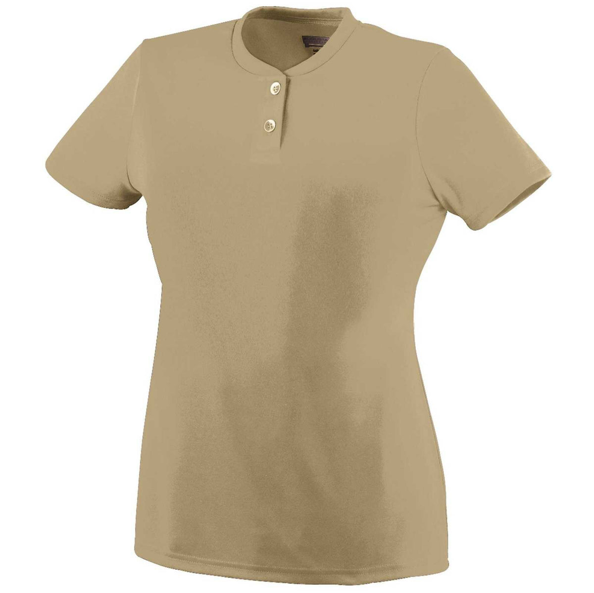 Augusta 1212 Ladies Wicking Two-Button Jersey - Vegas Gold - HIT a Double