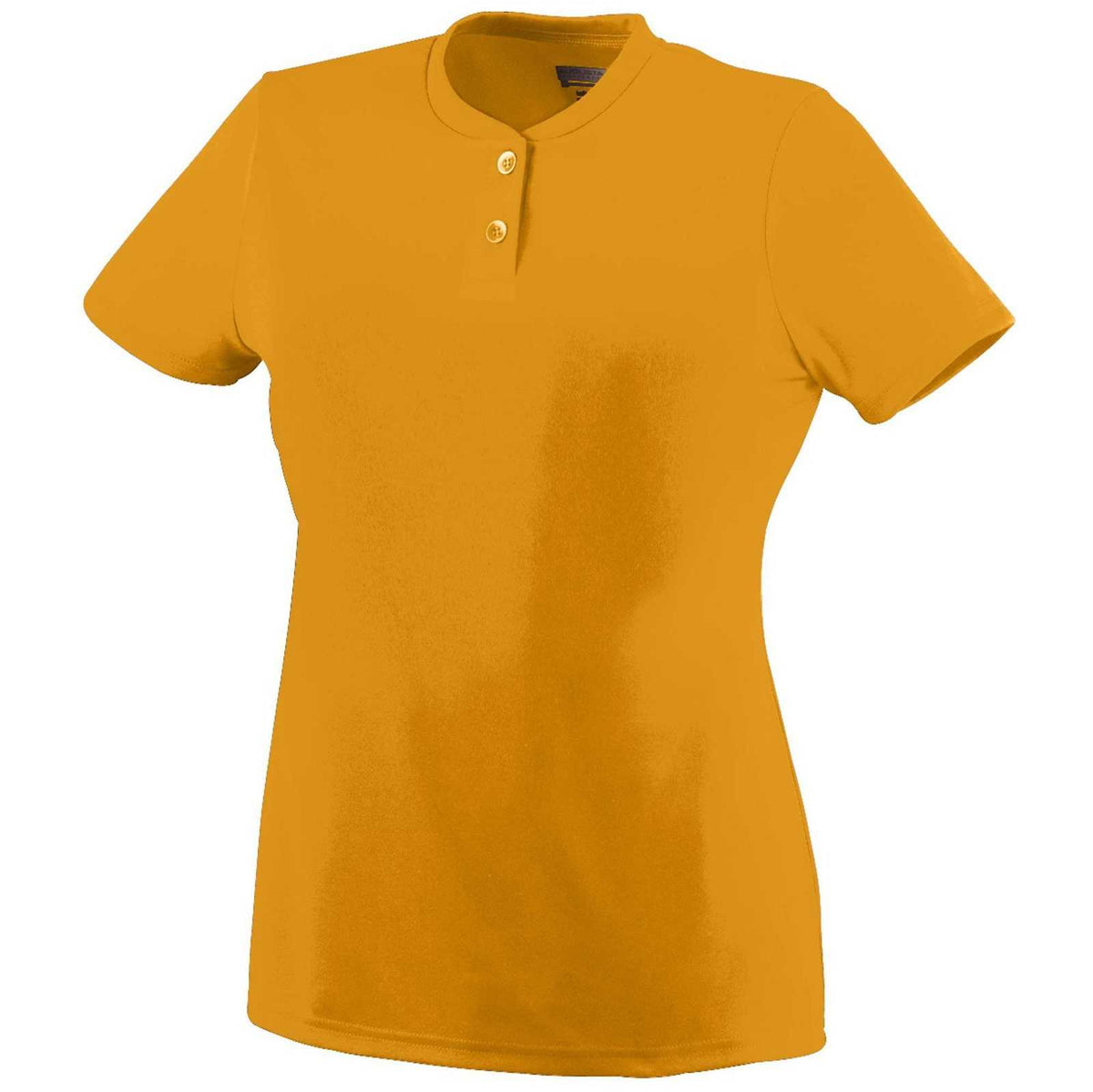 Augusta 1213 Girls Wicking Two-Button Jersey - Gold - HIT a Double