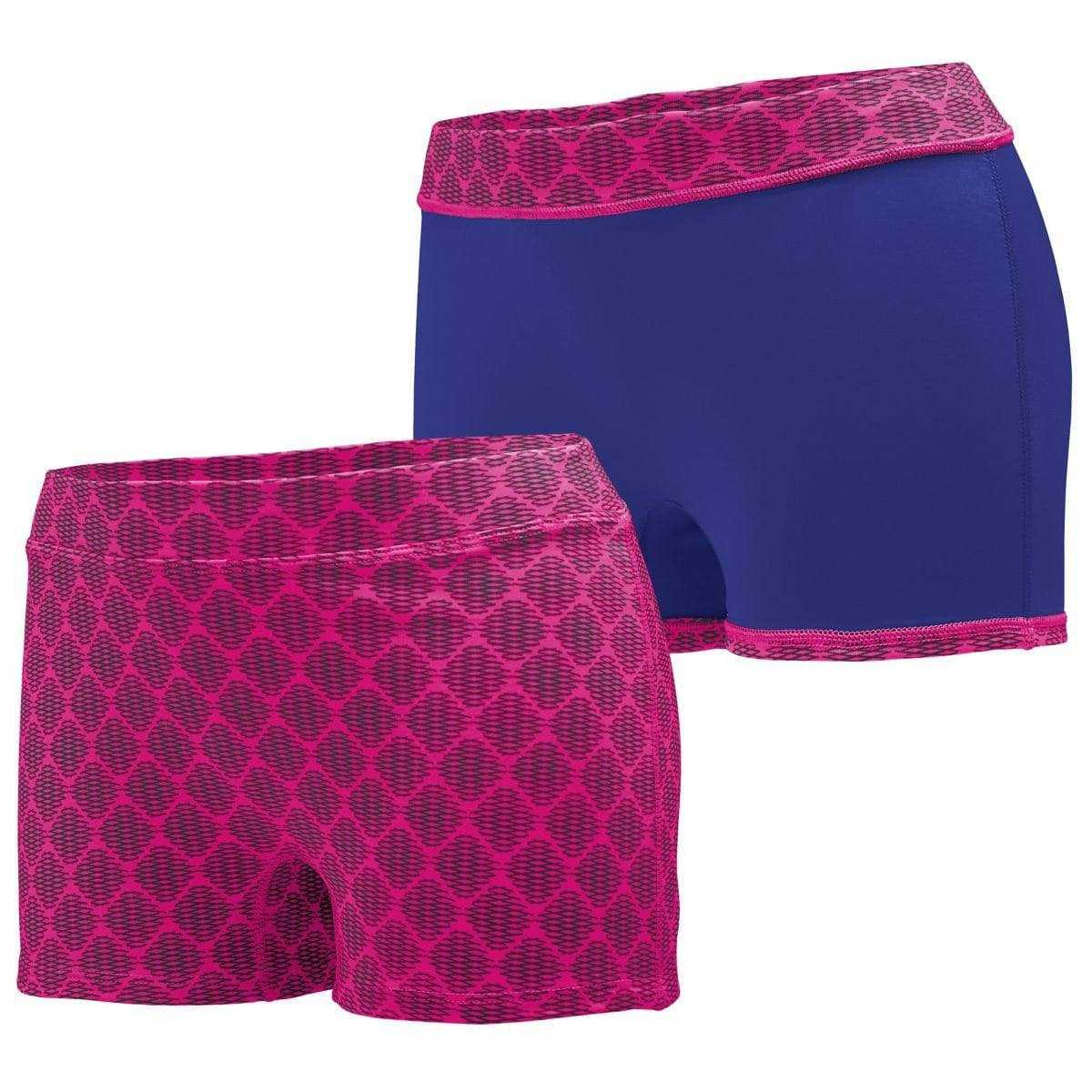 Augusta 1227 Ladies Impress Short - Pink Print Purple - HIT a Double