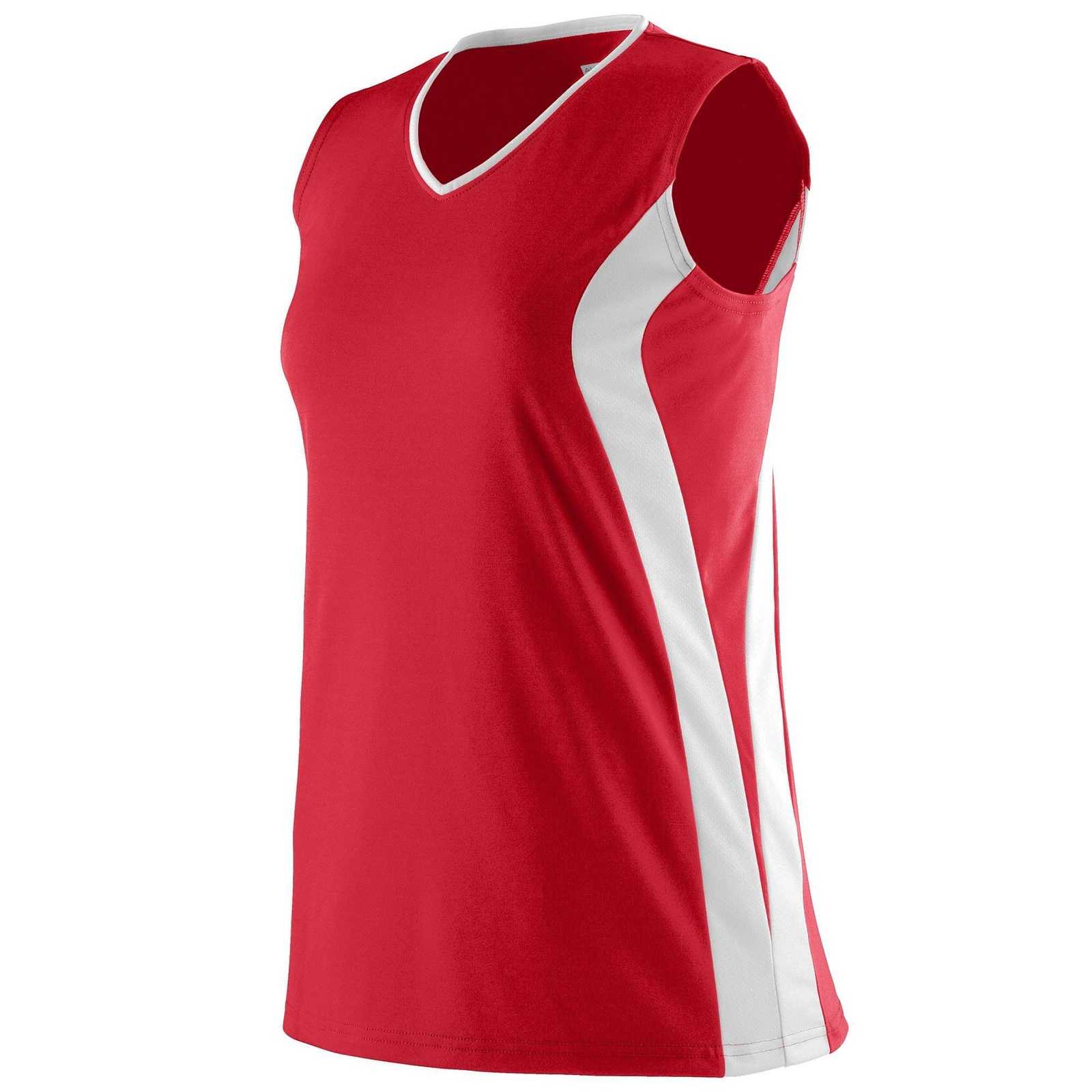 Augusta 1235 Ladies Triumph Jersey - Red White - HIT a Double