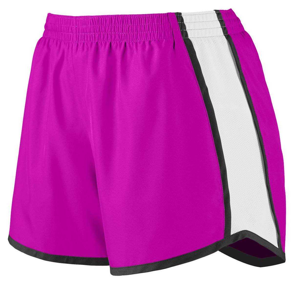 Augusta 1266 Girls Pulse Team Short - Pink White Black - HIT a Double