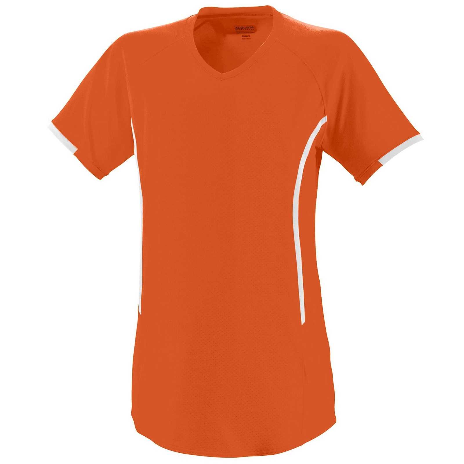 Augusta 1270 Ladies Heat Jersey - Orange White - HIT a Double