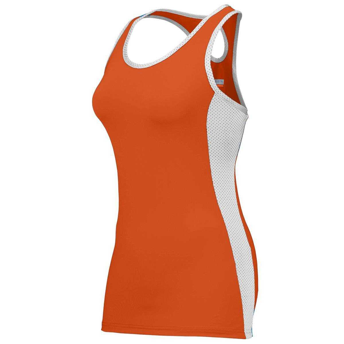 Augusta 1278 Ladies Action Jersey - Orange White - HIT a Double