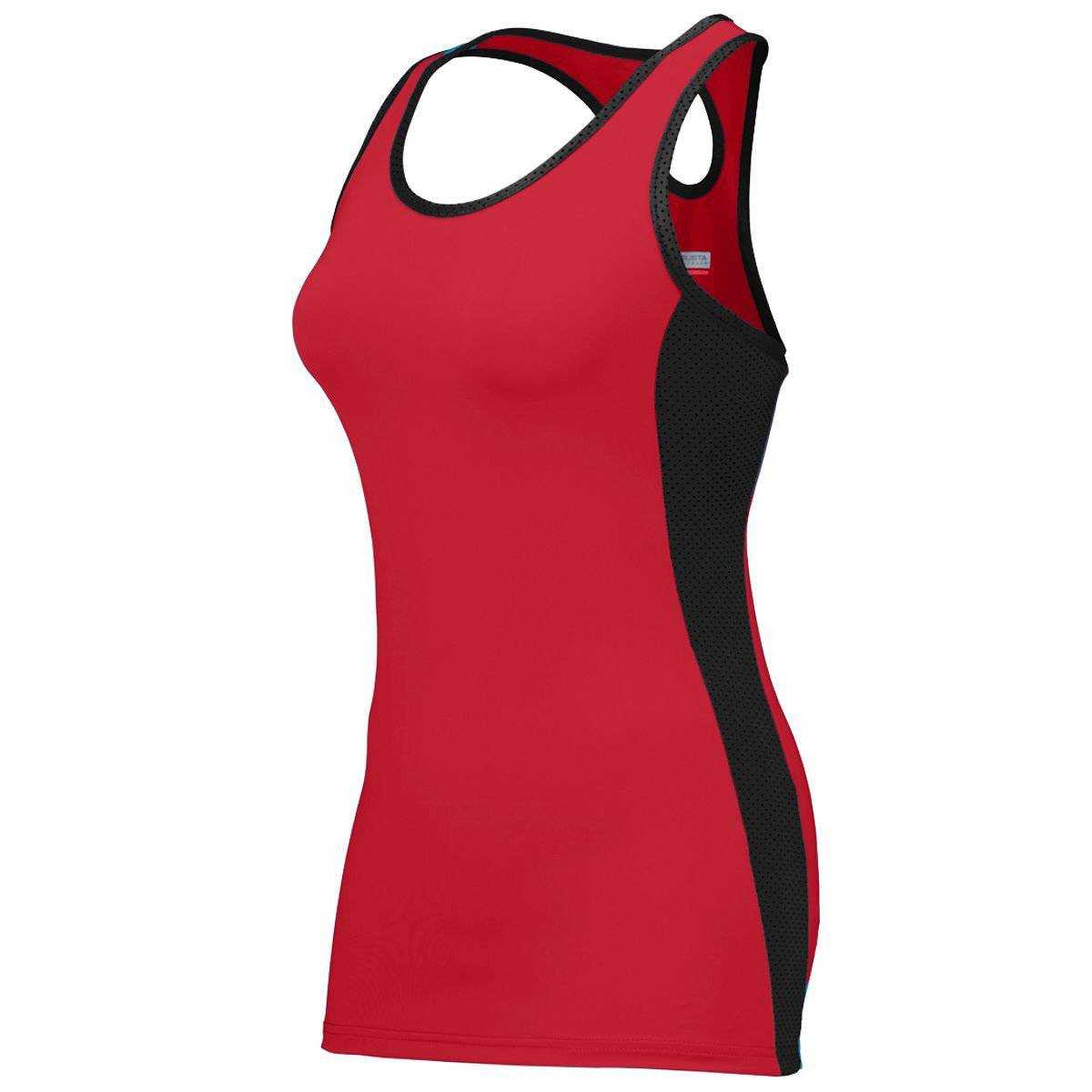 Augusta 1278 Ladies Action Jersey - Red Black - HIT a Double