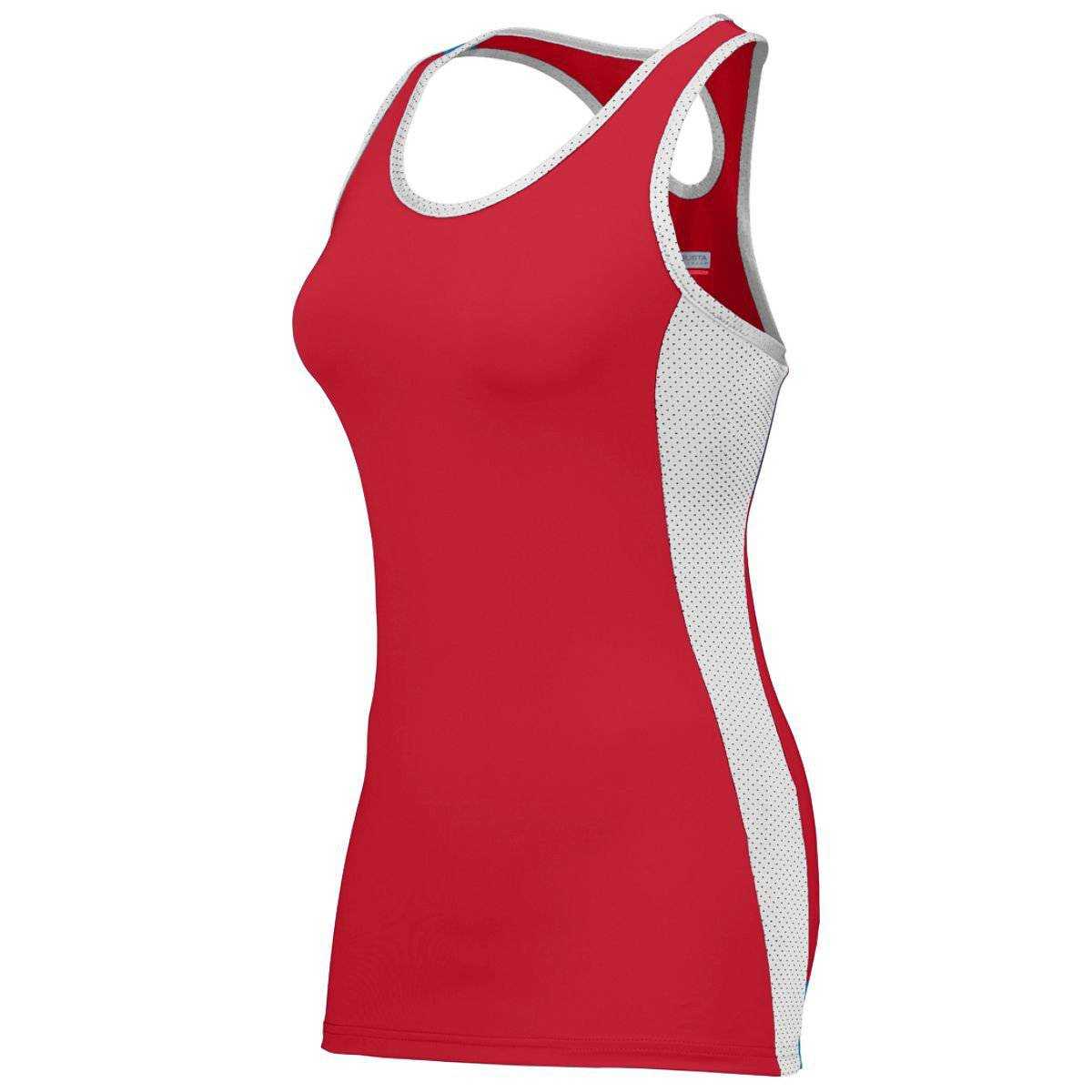 Augusta 1279 Girls Action Jersey - Red White - HIT a Double