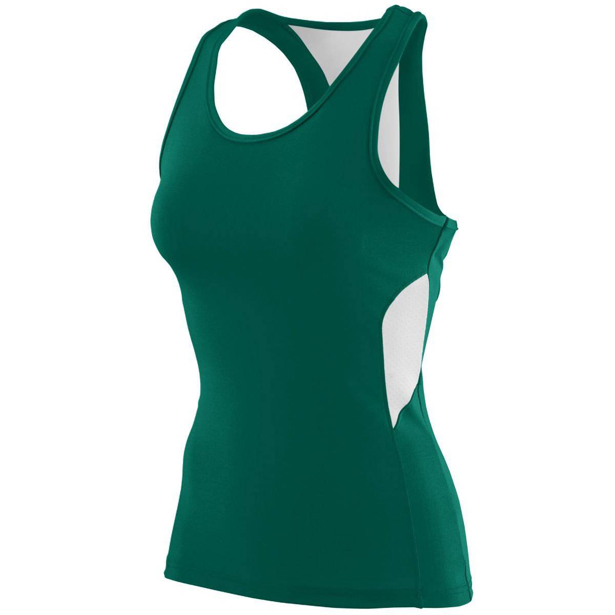 Augusta 1282 Ladies Inspiration Jersey - Forest White - HIT a Double