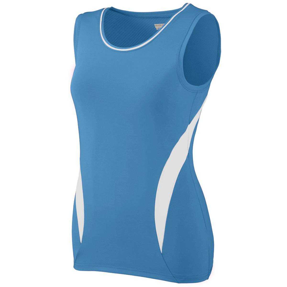 Augusta 1288 Ladies Motivator Jersey - Columbia Blue White - HIT a Double