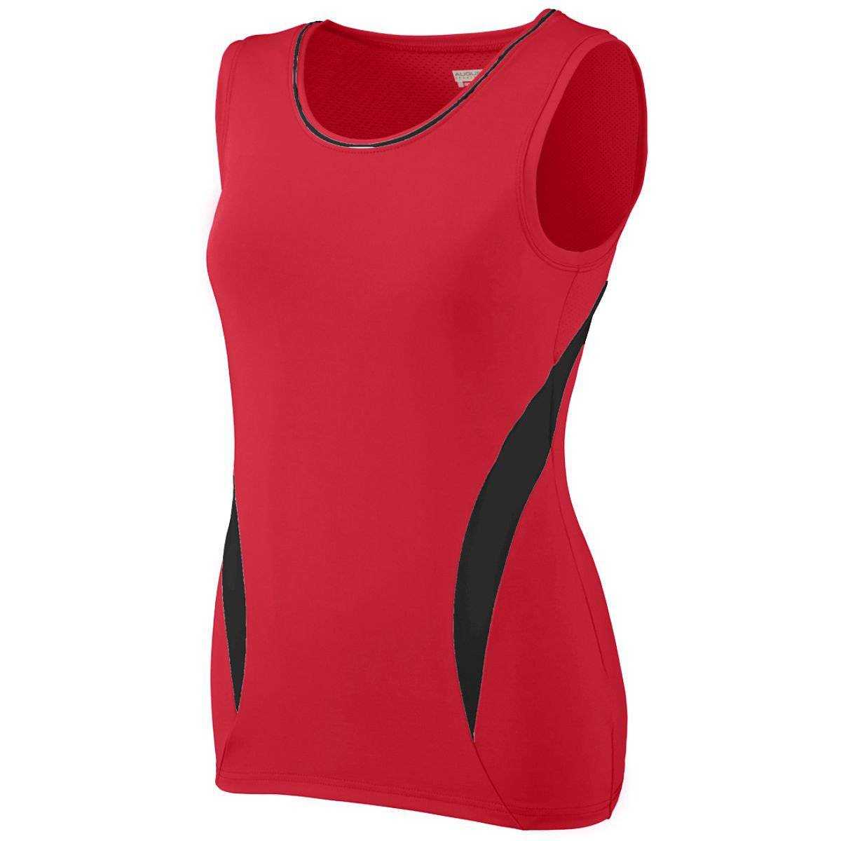Augusta 1288 Ladies Motivator Jersey - Red Black - HIT a Double