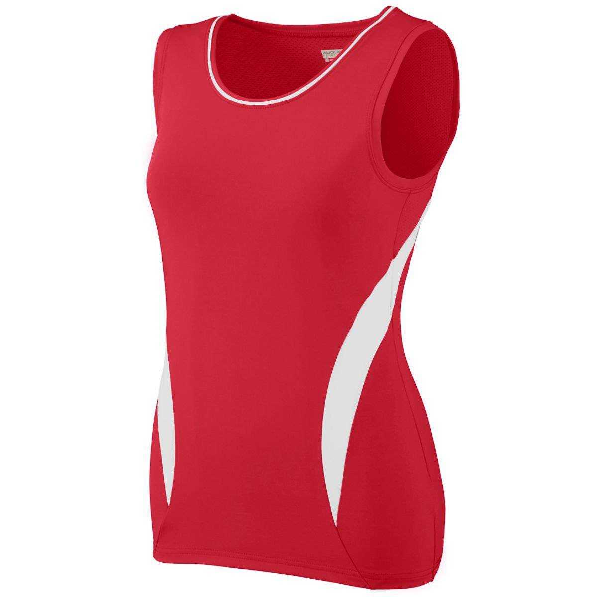 Augusta 1288 Ladies Motivator Jersey - Red White - HIT a Double