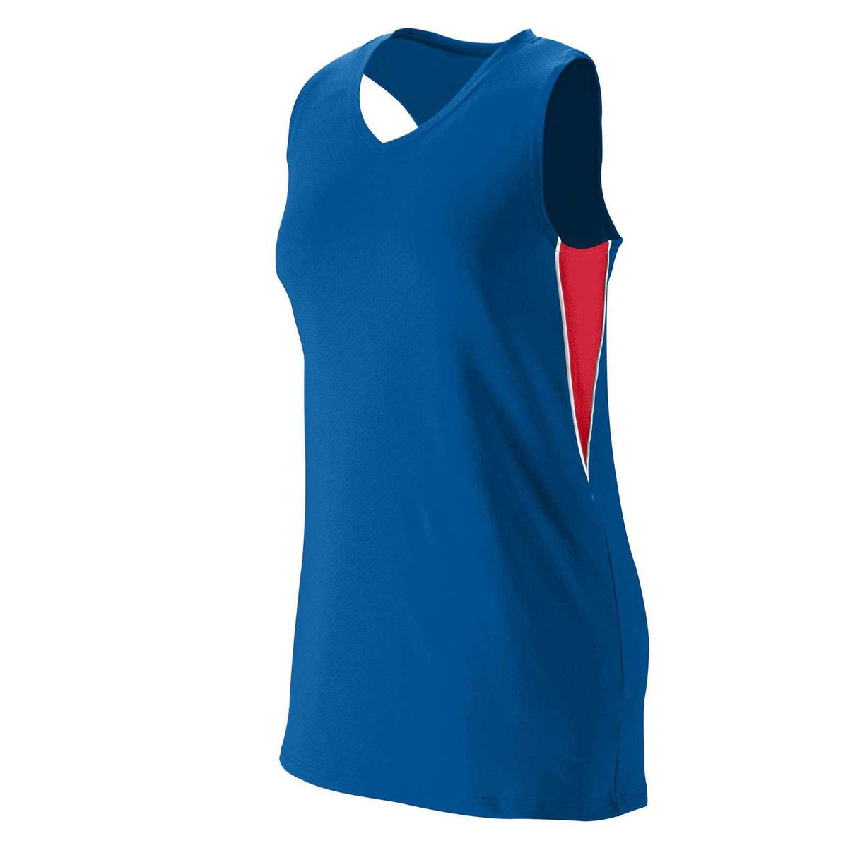 Augusta 1290 Ladies Inferno Jersey - Royal Red White - HIT a Double
