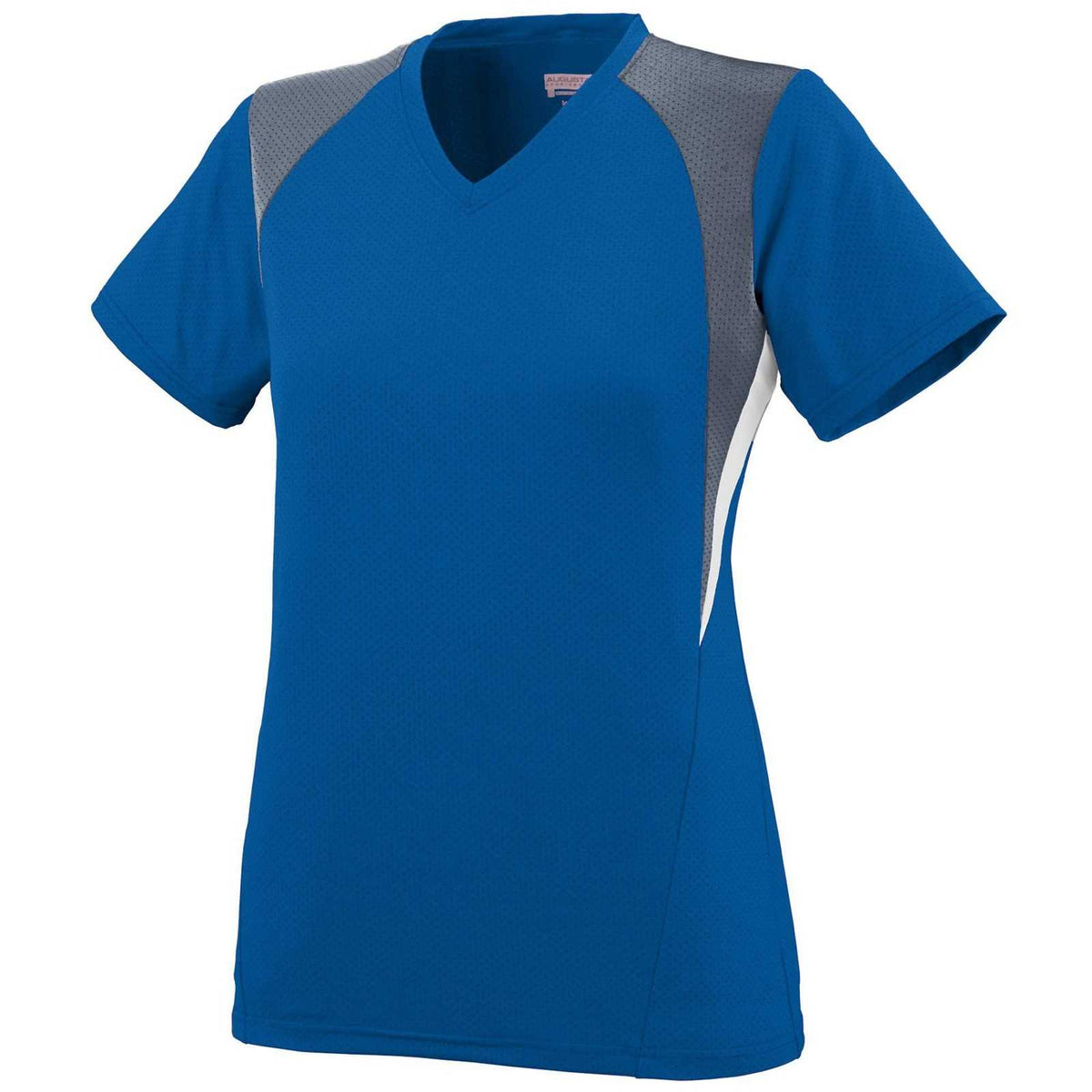 Augusta 1295 Ladies Mystic Jersey - Royal Graphite White - HIT a Double