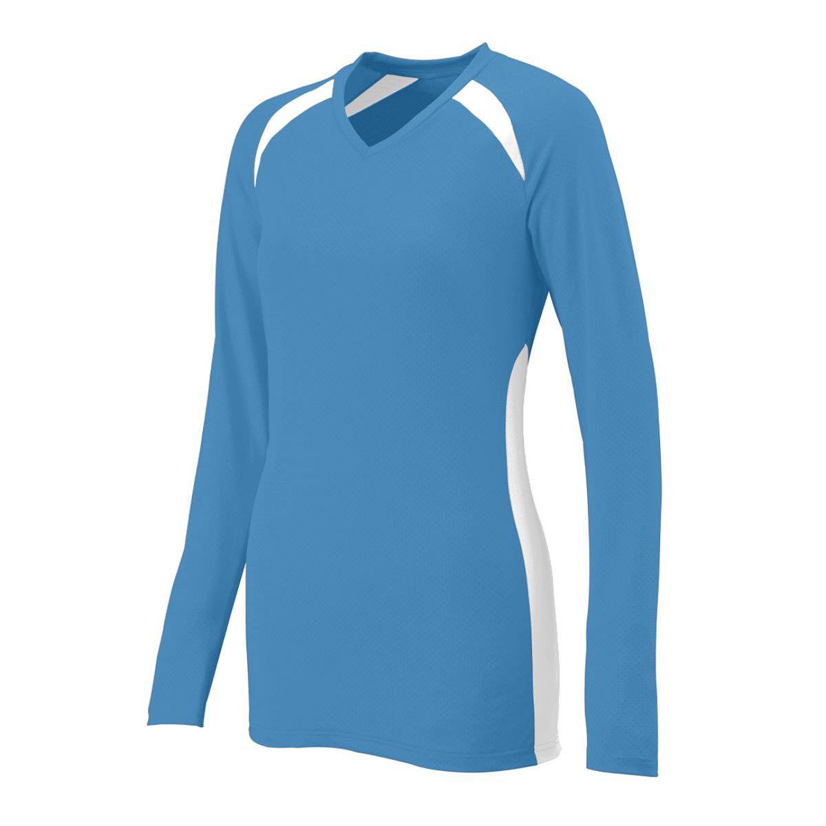 Augusta 1305 Ladies Spike Jersey - Columbia Blue White - HIT a Double